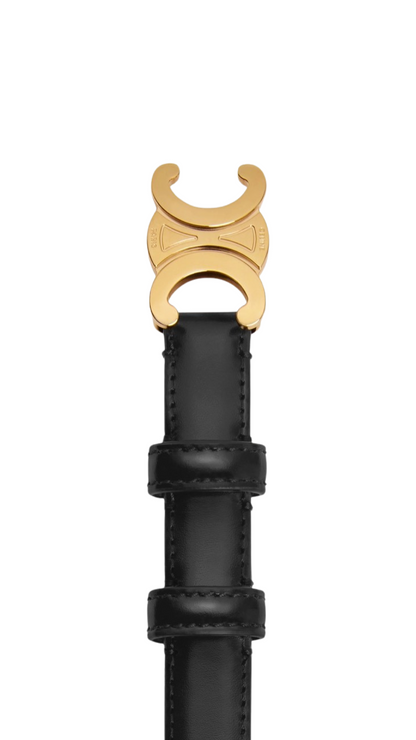 Small 18MM Triomphe Belt in Black