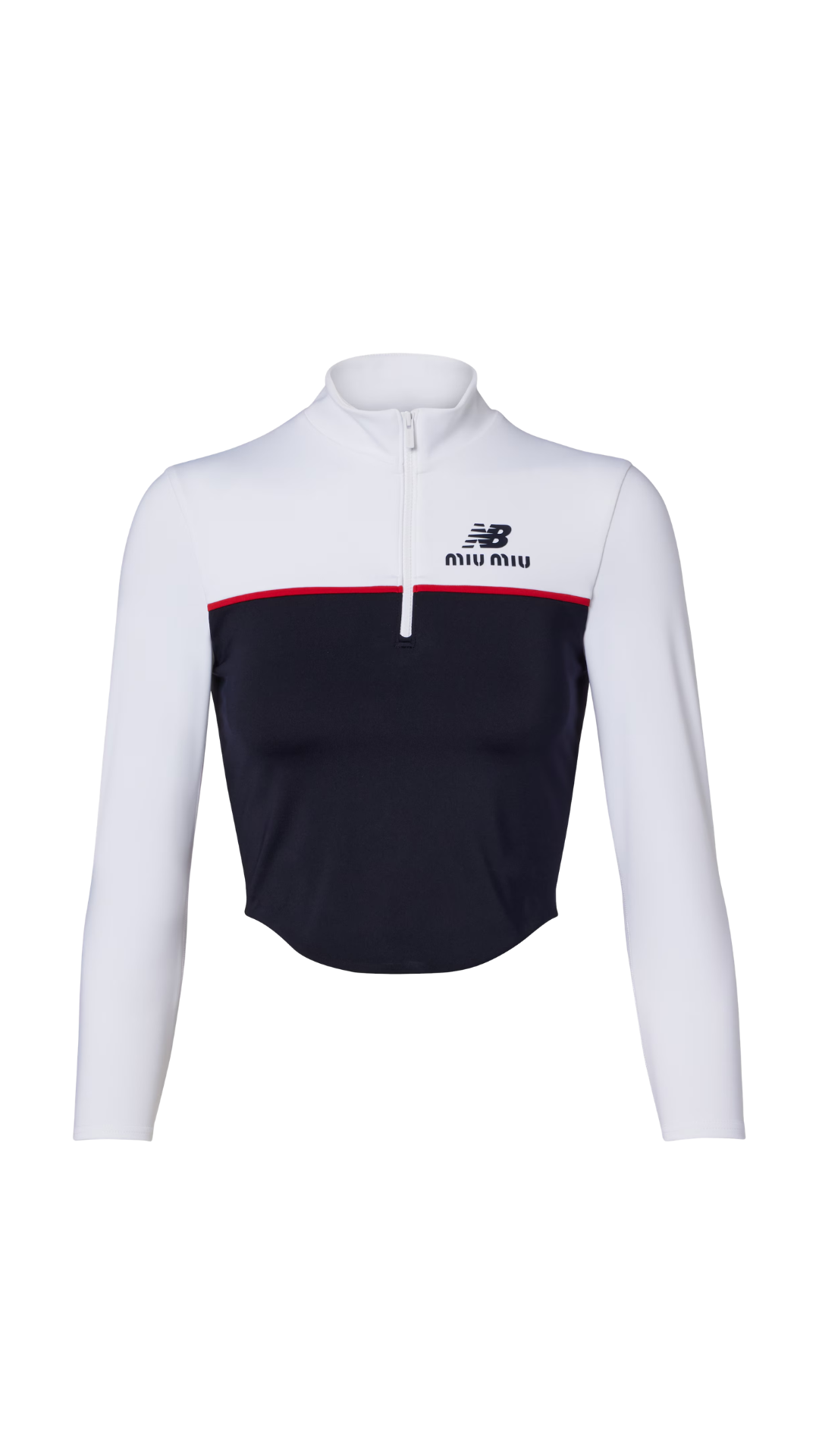 Miu Miu x New Balance Jersey Crop Top in White