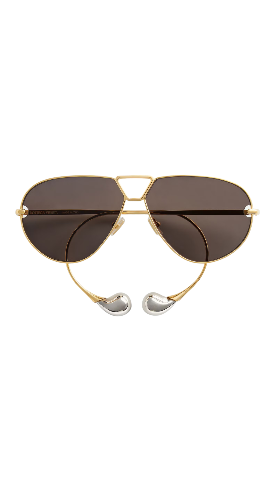 Drop Aviator Sunglasses in Gray / Gold