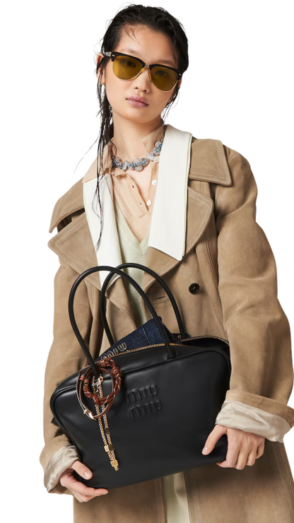 Leather Beau Bag in Black